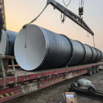 Spiral Steel Pipe with Inner IPN8710 Coating & Outer 3-coat 2-fabric Bitumen Anti-corrosion Lining